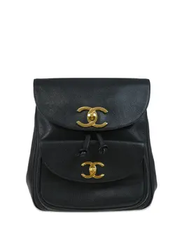 CHANEL Pre-Owned: Чёрный рюкзак 