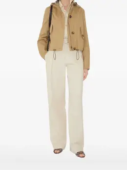 Burberry: Бежевая куртка 