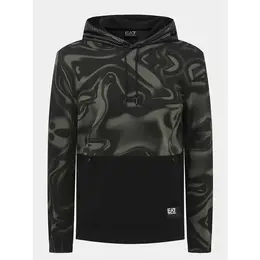 EA7 EMPORIO ARMANI: Чёрная толстовка 