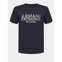 Armani Exchange: Тёмная футболка 