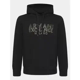 Armani Exchange: Чёрная толстовка 