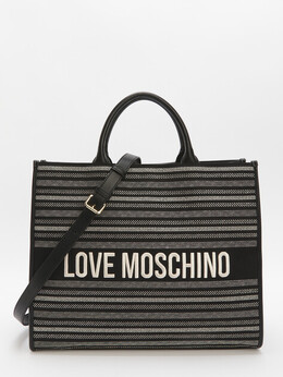 Love Moschino: Чёрная спортивная сумка 