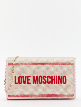 Love Moschino: Бежевая сумка 