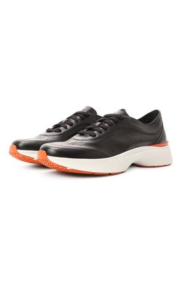 Santoni: Чёрные кроссовки 