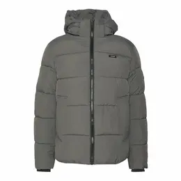 CALVIN KLEIN: Серый пуховик 