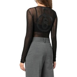MM6 Maison Margiela: Чёрный боди 