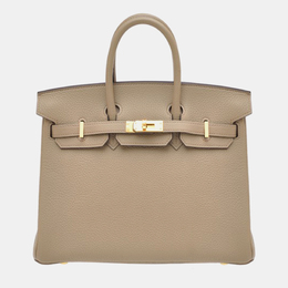 Hermes: Бежевая сумка  Birkin 25