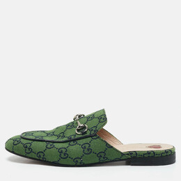 Gucci: Зелёные сабо  Princetown