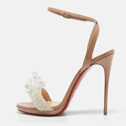 Christian Louboutin: Бежевые сандалии 