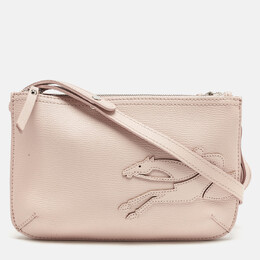 Longchamp: Розовая сумка через плечо 