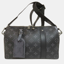 Louis Vuitton: Чёрная сумка  Keepall