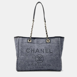 Chanel: Серая сумка-шоппер 