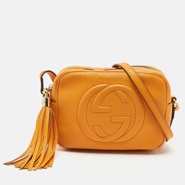 Gucci: Жёлтая сумка через плечо  Soho