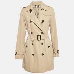 Burberry: Бежевое пальто  The Kensington