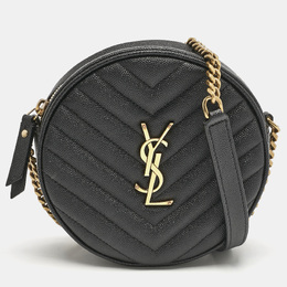 Saint Laurent Paris: Чёрная сумка через плечо  Monogram