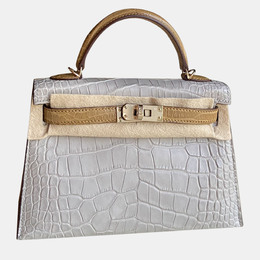 Hermes: Двухцветная сумка  Kelly