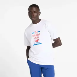 New Balance: Белая футболка 