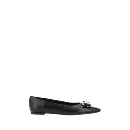 Salvatore Ferragamo: Чёрные балетки 