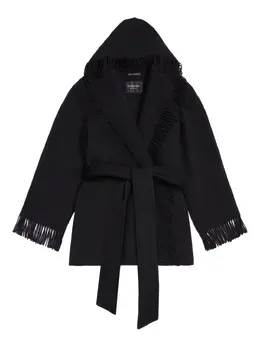 Balenciaga: Пальто с капюшоном 
