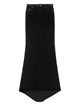Saint Laurent: Бархатная юбка 