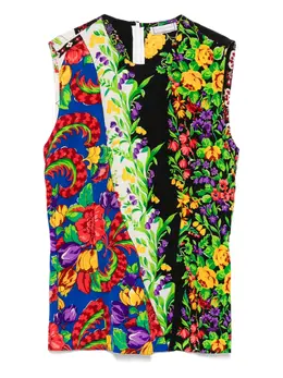 Versace Pre-Owned: Блуза с растительным принтом 