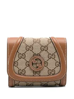 Gucci: Коричневый кошелёк  GG