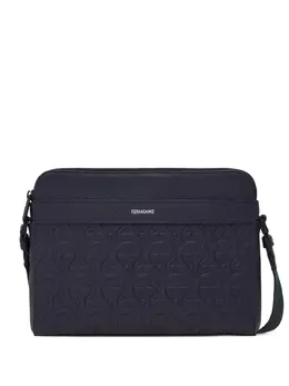 Ferragamo: Голубая сумка  Gancini