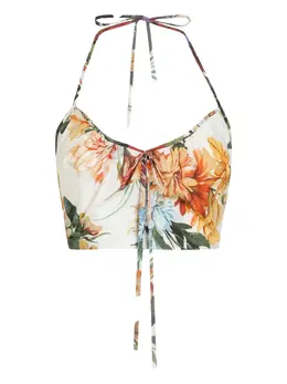 Dolce & Gabbana: Топ с растительным принтом 