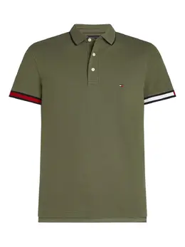 Tommy Hilfiger: Поло цвета хаки 