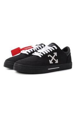 Off-White: Чёрные кеды  Vulcanized