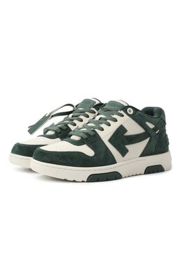 Off-White: Зелёные кеды  Out of Office