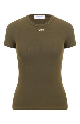 Off-White: Хлопковая футболка 