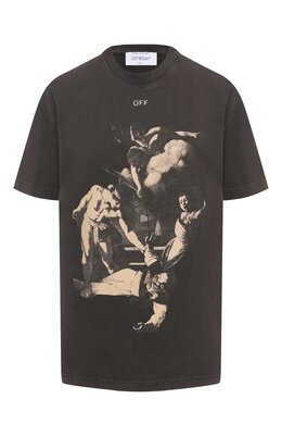 Off-White: Хлопковая футболка 