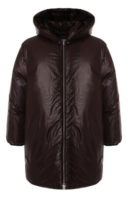 Jil Sander: Коричневый пуховик 