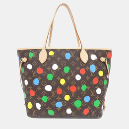 Louis Vuitton: Коричневая сумка-шоппер  Neverfull MM