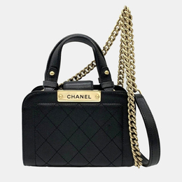 Chanel: Чёрная сумка-шоппер 