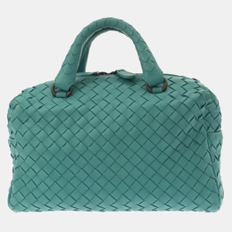 Bottega Veneta: Голубая сумка  Intrecciato