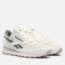 Reebok: Бежевые кроссовки  Classic Leather