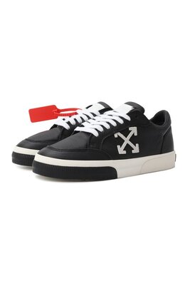 Off-White: Чёрные кеды  Vulcanized