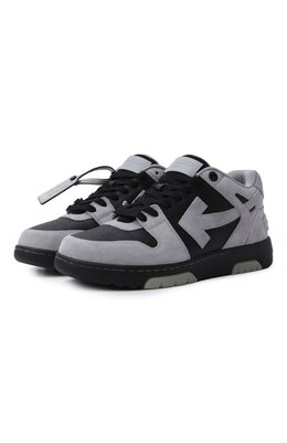 Off-White: Серые кеды  Out of Office