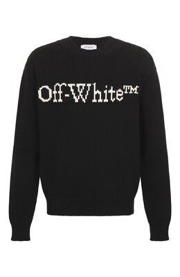 Off-White: Чёрный свитер 