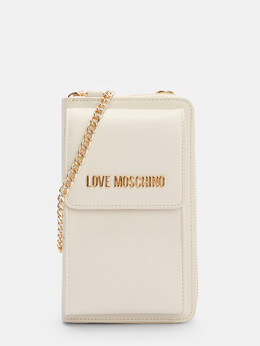 Love Moschino: Бежевая сумка 