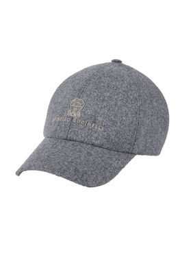 BRUNELLO CUCINELLI: Серая кепка 