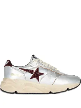 Golden Goose: Серебристые кроссовки  Running Sole