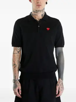Comme Des Garçons Play: Поло  Heart из шерсти