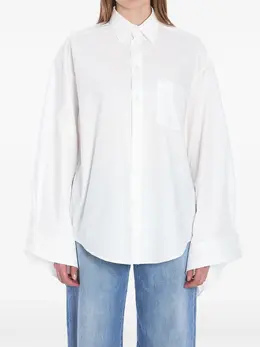 Balenciaga: Рубашка с манжетами 