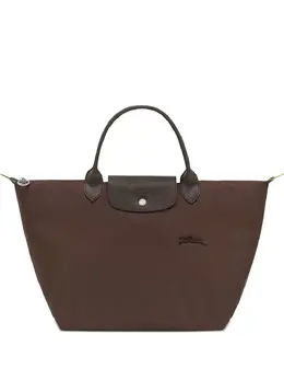 Longchamp: Коричневая сумка-шоппер  Le Pliage