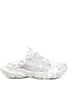 Balenciaga: Белые сабо 