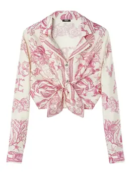 Versace: Розовая рубашка  Barocco
