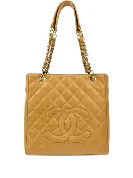 CHANEL Pre-Owned: Жёлтая сумка-шоппер 